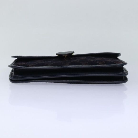 Pre Loved CELINE Macadam Canvas Shoulder Bag Black Auth 85006 Women - Picture 6 of 8